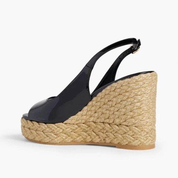 Stuart Weitzman Peep Toe Espadrille Wedge Platform Pumps - Picture 6 of 16